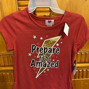 Prepare To Be Amazed Shirt 10/12 Girls Rust